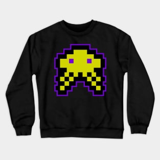 Yellow Alien 8 Bit Crewneck Sweatshirt